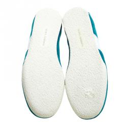Pre Owned Dolce and Gabbana Teal Green Suede Sneakers Size 42