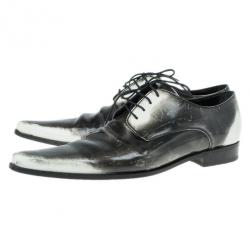 مملوكة مسبقًا Dolce and Gabbana Two Tone Leather Oxfords Size 41.5