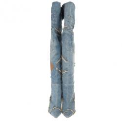 Dolce and Gabbana Denim Over the Knee Boots Size 37