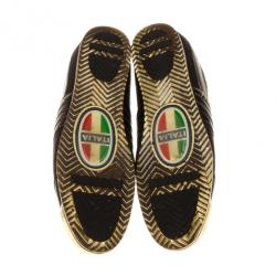 Pre Owned Dolce and Gabbana Black Patent Sneakers Size 42