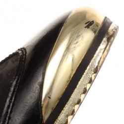 Pre Owned Dolce and Gabbana Black Patent Sneakers Size 42