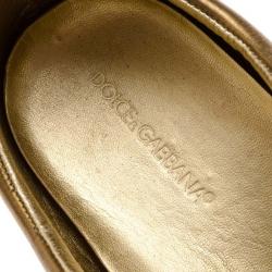 Pre Owned Dolce and Gabbana Black Patent Sneakers Size 42