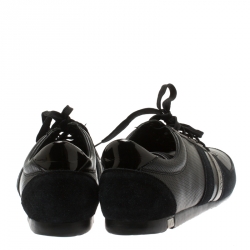 Pre Owned Dolce And Gabbana Black Suede & Leather Low Top Sneakers Size 43