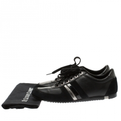 Pre Owned Dolce And Gabbana Black Suede & Leather Low Top Sneakers Size 43