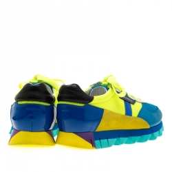 Dolce And Gabbana Multicolor Leather And Mesh Capri Low Top Sneakers Size 44