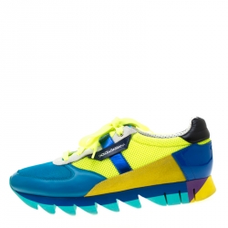 Dolce And Gabbana Multicolor Leather And Mesh Capri Low Top Sneakers Size 44