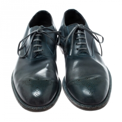 Dolce and Gabbana Two Tone Brogue Leather Oxfords Size 43.5