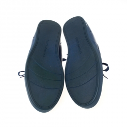 مملوكة مسبقًا Dolce and Gabbana Blue Leather Lace Up Sneakers Size 41