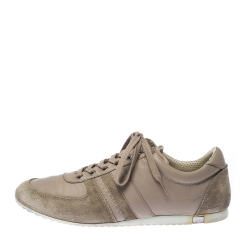 Dolce and Gabbana Beige Suede/Leather Lace Up Sneakers Size 42