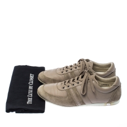 Dolce and Gabbana Beige Suede/Leather Lace Up Sneakers Size 42