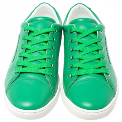 Pre Owned حذاء رياضي دولتشي اند غابانا جلد أخضر مقاس 40