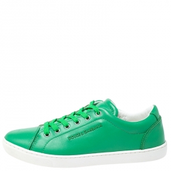 Pre Owned حذاء رياضي دولتشي اند غابانا جلد أخضر مقاس 40