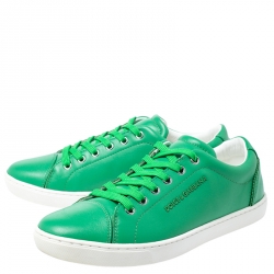 Pre Owned حذاء رياضي دولتشي اند غابانا جلد أخضر مقاس 40