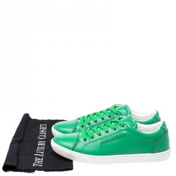 Pre Owned حذاء رياضي دولتشي اند غابانا جلد أخضر مقاس 40