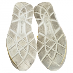 مملوكة مسبقًا Dolce & Gabbana Multicolor Suede Leather Parkour Low Top Sneakers Size 42