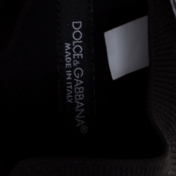 Pre Owned Dolce & Gabbana Black Stretch Fabric Sorrento Slip On Sneakers Size 40.5