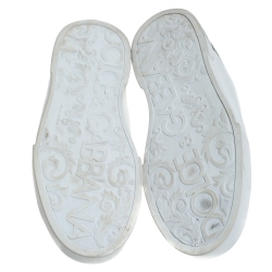 Pre Owned  37.5 حذاء رياضي دولتشي أند غابانا  بورتوفينو جلد أسود/ أبيض مقاس 43