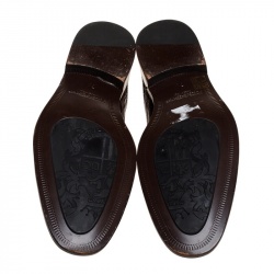 Pre Owned Dolce & Gabbana Brown Ostrich Leather Brogues Lace Up Derby Size 41.5