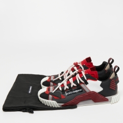 Pre Owned Dolce & Gabbana Tricolor Nylon and Leather NS1 Sneakers Size 43
