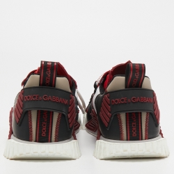 Pre Owned Dolce & Gabbana Tricolor Nylon and Leather NS1 Sneakers Size 43