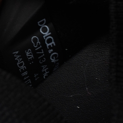 Pre Owned Dolce & Gabbana Black Knit Fabric Sorrento Sneakers Size 44