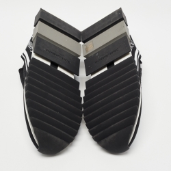 Pre Owned Dolce & Gabbana Black Knit Fabric Sorrento Sneakers Size 44