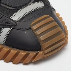 Pre Owned Dolce & Gabbana Black Leather and Rubber NS1 Sneakers Size 43