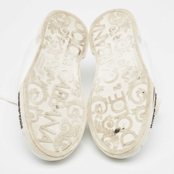 Pre Owned Dolce & Gabbana White Leather Low Top Sneakers Size 43