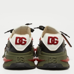 Pre Owned Dolce & Gabbana Multicolor Leather and Nylon Airmaster Sneakers Size 43