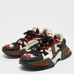 Pre Owned Dolce & Gabbana Multicolor Leather and Nylon Airmaster Sneakers Size 43
