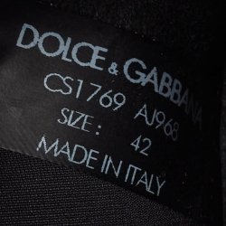 Pre Owned Dolce & Gabbana Black Mesh and Neoprene Ns1 Sneakers Size 42