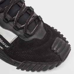 Pre Owned Dolce & Gabbana Black Mesh and Neoprene Ns1 Sneakers Size 42
