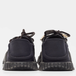 Pre Owned Dolce & Gabbana Black Mesh and Neoprene Ns1 Sneakers Size 42