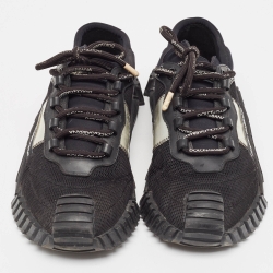 Pre Owned Dolce & Gabbana Black Mesh and Neoprene Ns1 Sneakers Size 42