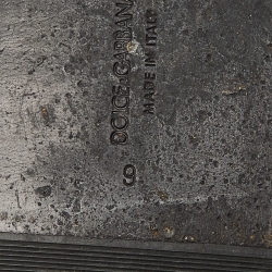 مملوكة مسبقًا Dolce & Gabbana Black Velvet Embroidered Flat Mules Size 43