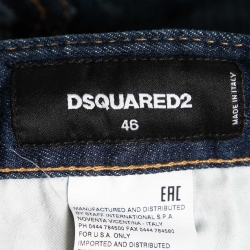 Pre Owned Dsquared2 Blue Distressed Denim Skinny Dan Jeans S Waist 32"