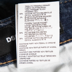 Pre Owned Dsquared2 Blue Distressed Denim Skinny Dan Jeans S Waist 32"