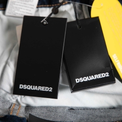 Pre Owned Dsquared2 Blue Distressed Denim Skinny Dan Jeans S Waist 32"