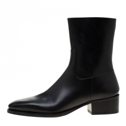 Dsquared2 Icon Black Leather Pierre Ankle Boots Size 44