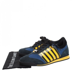 Dsquared2 Multicolor Suede, Nylon And Leather New Runner Low Top Sneakers Size 41.5