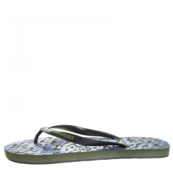 Dsquared2 Black Rubber Thong Logo Embossed Flip Flop Sandals Size 42