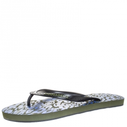 Dsquared2 Black Rubber Thong Logo Embossed Flip Flop Sandals Size 42