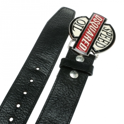 Dsquared2 Black Leather Speed Oil Belt Size 90 CM