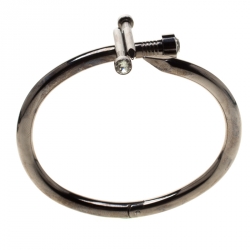  Dsquared2 Black Tone Crystal Encrusted Nail Crucifix Bracelet