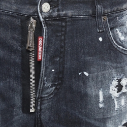 Dsquared2 Grey Printed & Distressed Denim Skater Jeans XL Waist 38"
