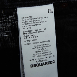 Dsquared2 Grey Printed & Distressed Denim Skater Jeans XL Waist 38"