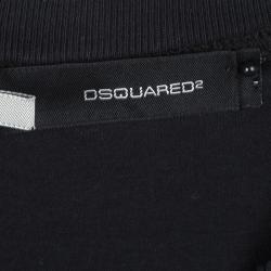 Dsquared2 Black Printed Distressed T-Shirt M