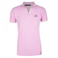 Dsquared2 Chic Steve Pink Honey Comb Knit Polo T-Shirt M