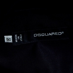 Dsquared2 Black Printed Cotton Long Sleeve Hard Hockey Shirt L