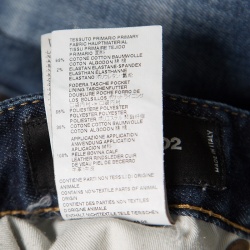 Pre Owned Dsquared2 Indigo Faded Effect Distressed Denim Skinny Skater Jeans S